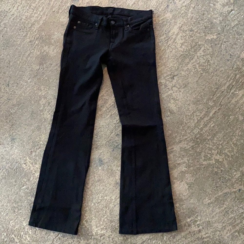 7 for all mankind black boot cut Ponte jeans, sz 26 EUC